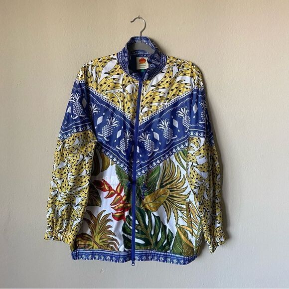 Farm Rio by Anthropologie MulticolorJacket Floral Windbreaker Size L - Picture 4 of 7